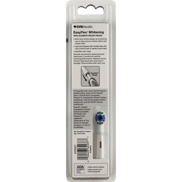 CVS Health EasyFlex Antibacterial Whitening Replacement Brush Heads