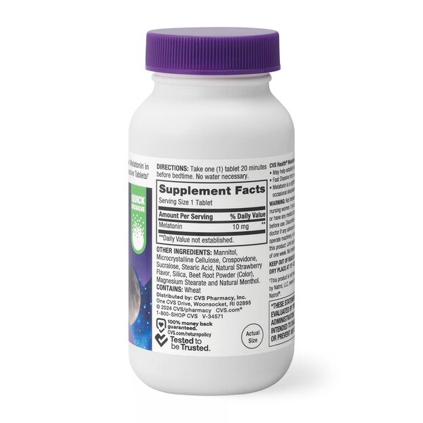 CVS Health Melatonin 10 MG Quick Dissolve Tablets, 60 CT