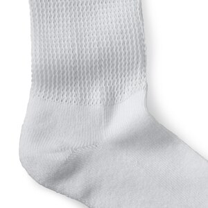 CVS Health Non-Binding Comfort Crew Socks for Diabetics Unisex, 3 Pairs, White, Black
