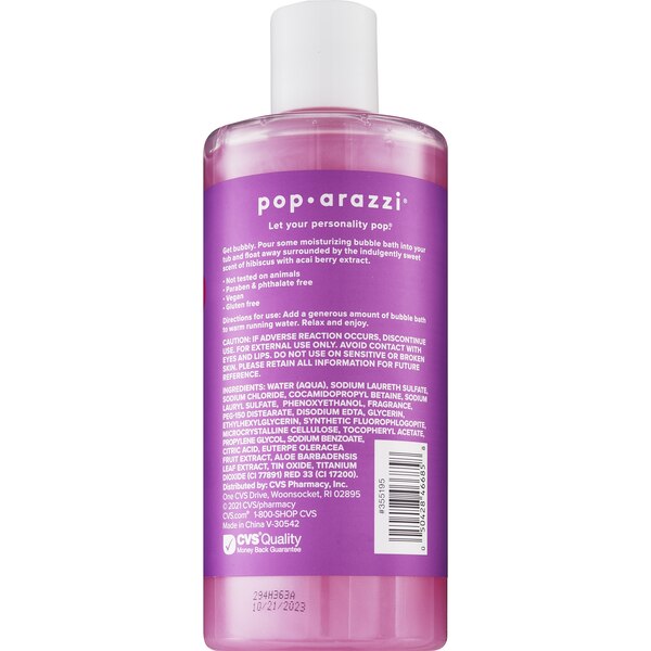 Pop-arazzi Hibiscus & Acai Berry Bubble Bath, 16.9 OZ