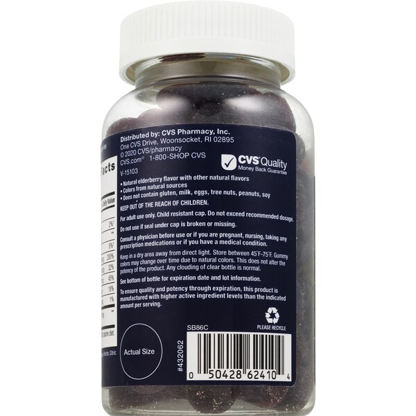 CVS Health Black Elderberry Gummies, 60 CT