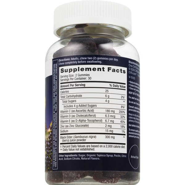 CVS Health Black Elderberry Gummies, 60 CT