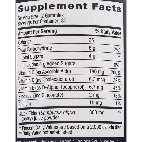 CVS Health Black Elderberry Gummies, 60 CT