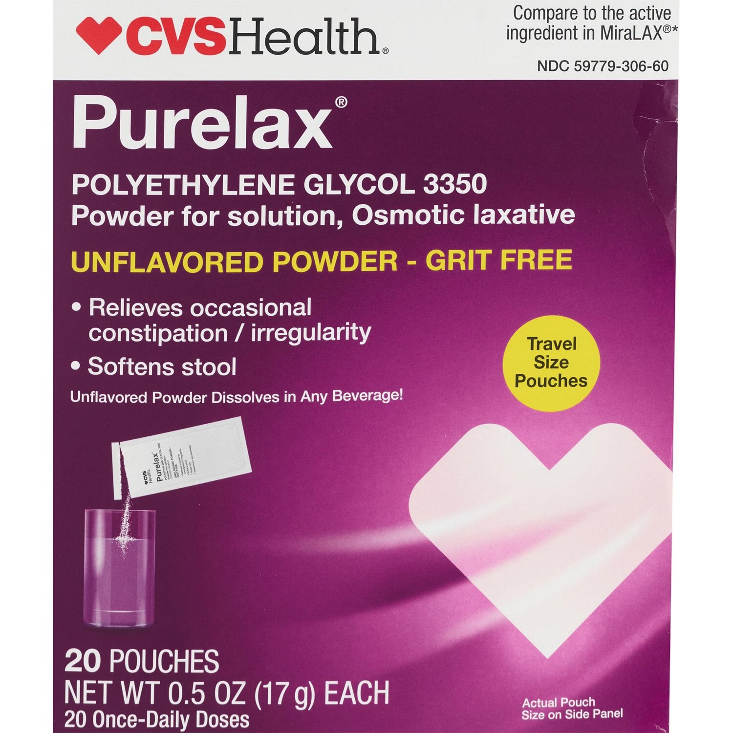 CVS Purelax Pouches, 20 CT image.
