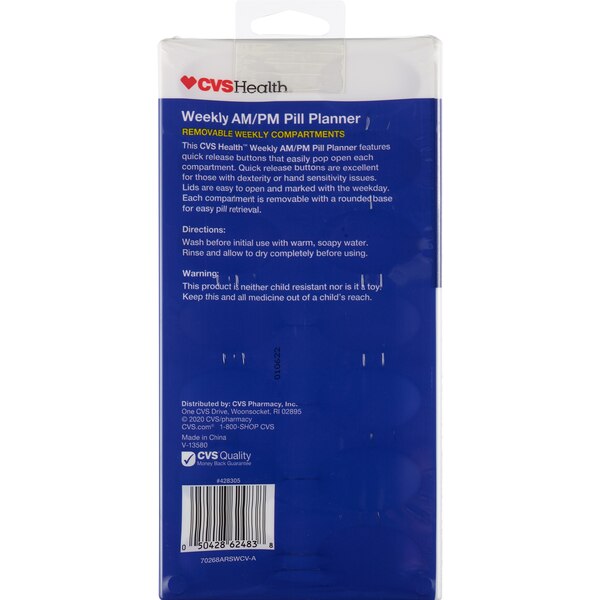 CVS Health Weekly AM/PM Pill Planner