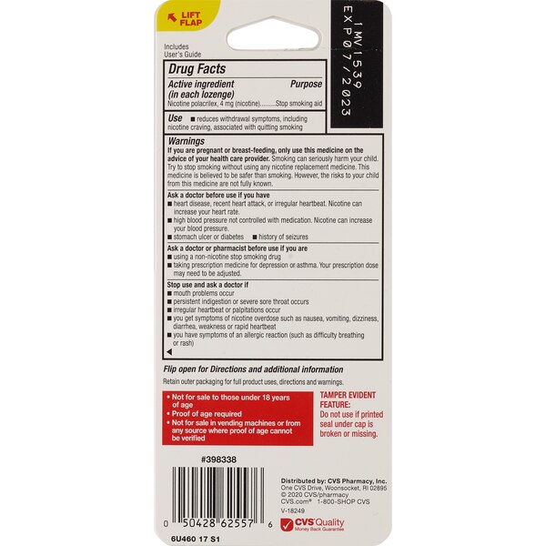 CVS Health Sugar Free Nicotine Lozenge, Citrus