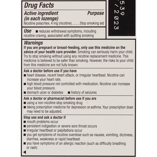 CVS Health Sugar Free Nicotine Lozenge, Citrus