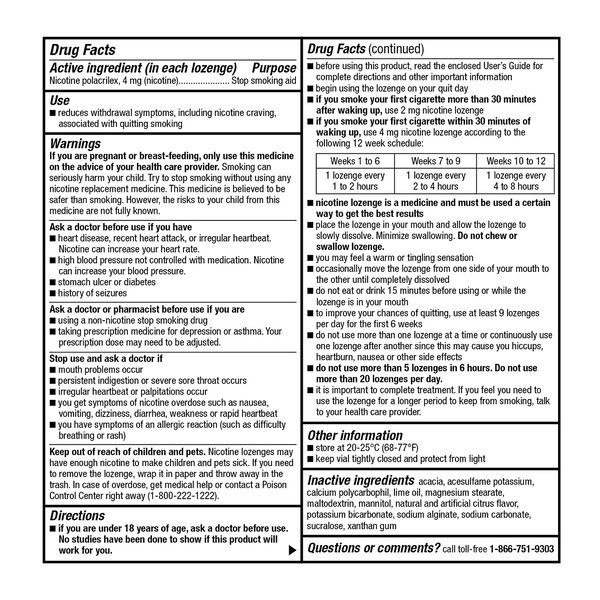 CVS Health Sugar Free Nicotine Lozenge, Citrus