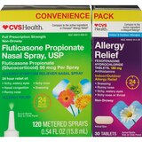 CVS Health Fluticasone Propionate Nasal Spray + Allergy Relief Tablets, Convenience Pack, 144 Sprays, 30 CT, thumbnail image