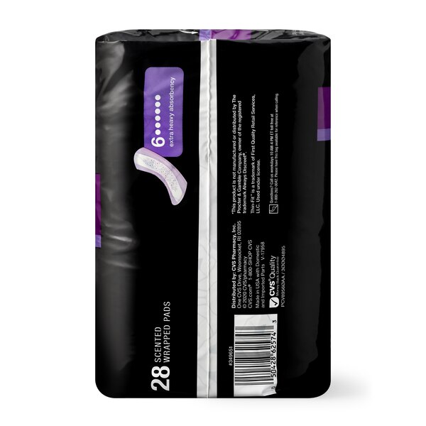 CVS Health Thin-fit Incontinence and Postpartum Pads for Women Extra Heavy Absorbancy