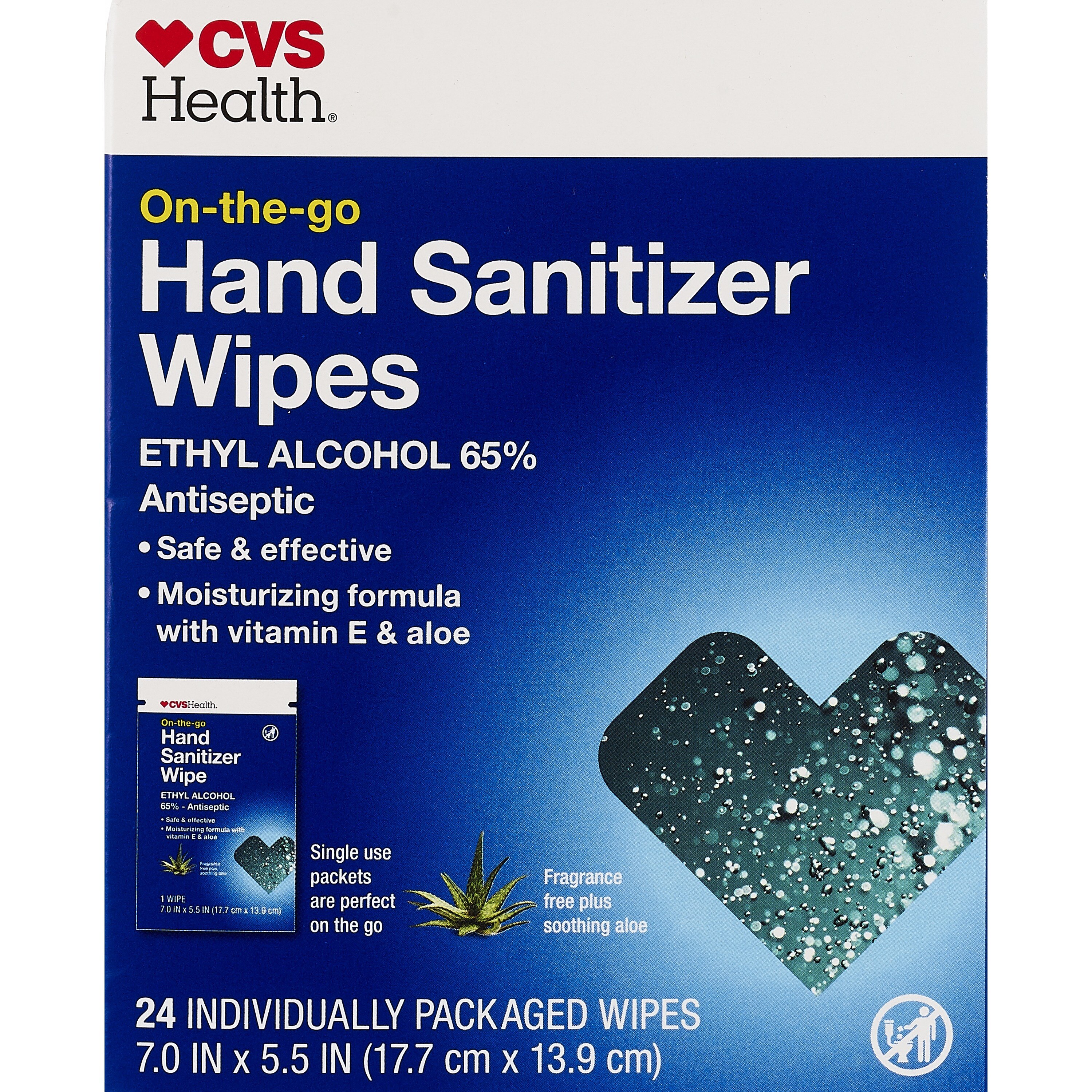 CVS Health Hand Sanitizer Wipes On-the-go, 24 CT