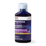 CVS Health Nighttime Cold & Flu Multi-Symptom Relief Liquid, 6 OZ, thumbnail image 1 of 8