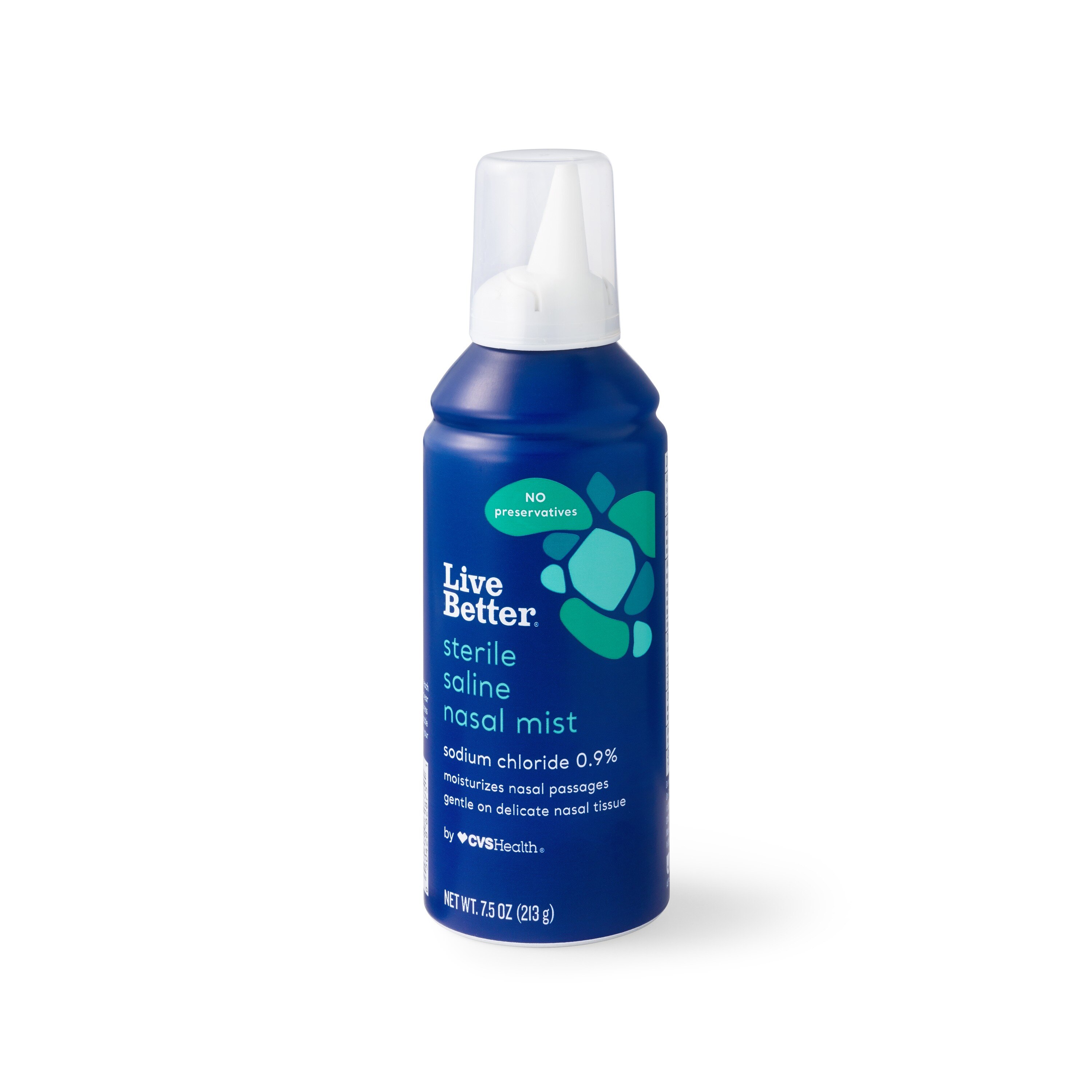 Live Better - Vapor nasal de solución salina estéril, 7.5 oz