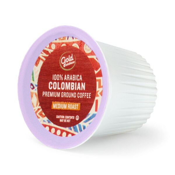 Gold Emblem Fair Trade Colombian Premium Ground Coffee Single-Serve Cups, 3.99 oz