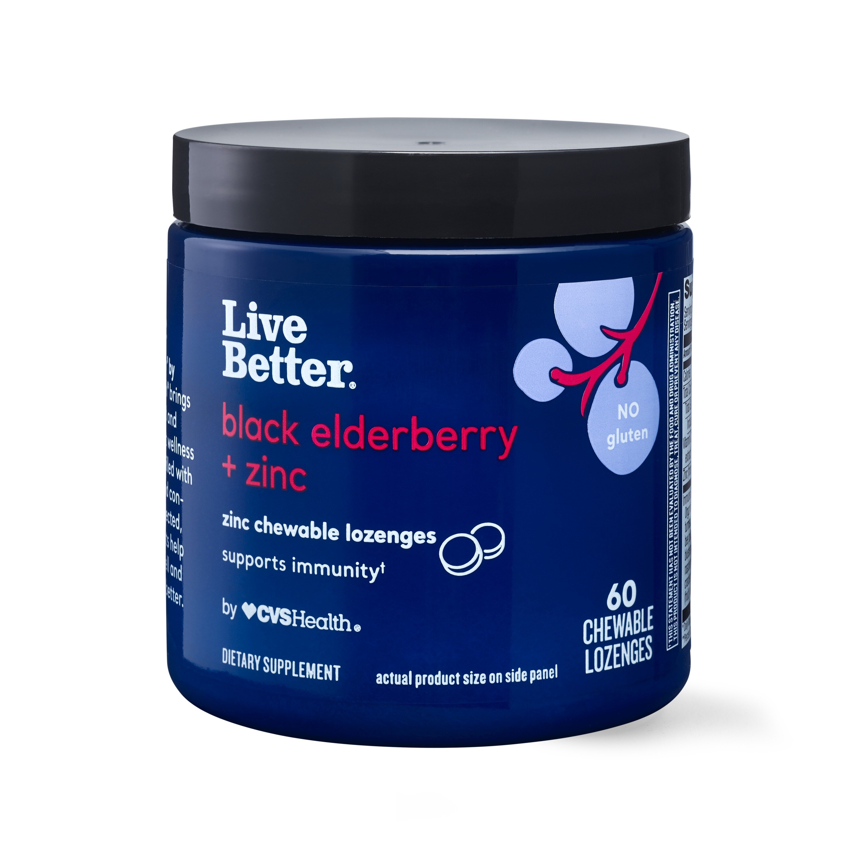 Live Better Elderberry and Zinc Lozenge, 60 CT