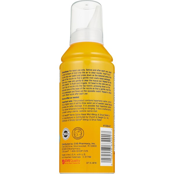 CVS Health Allergy & Sinus Relief Sterile Saline Nasal Mist
