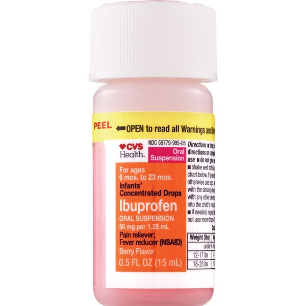 CVS Health Infants' 8HR Concentrated Ibuprofen Oral Pain Relief Drops, Berry, 0.5 OZ