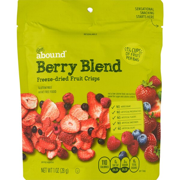 Gold Emblem Abound Berry Blend Freeze-Dried Fruit Crisps, 1 oz