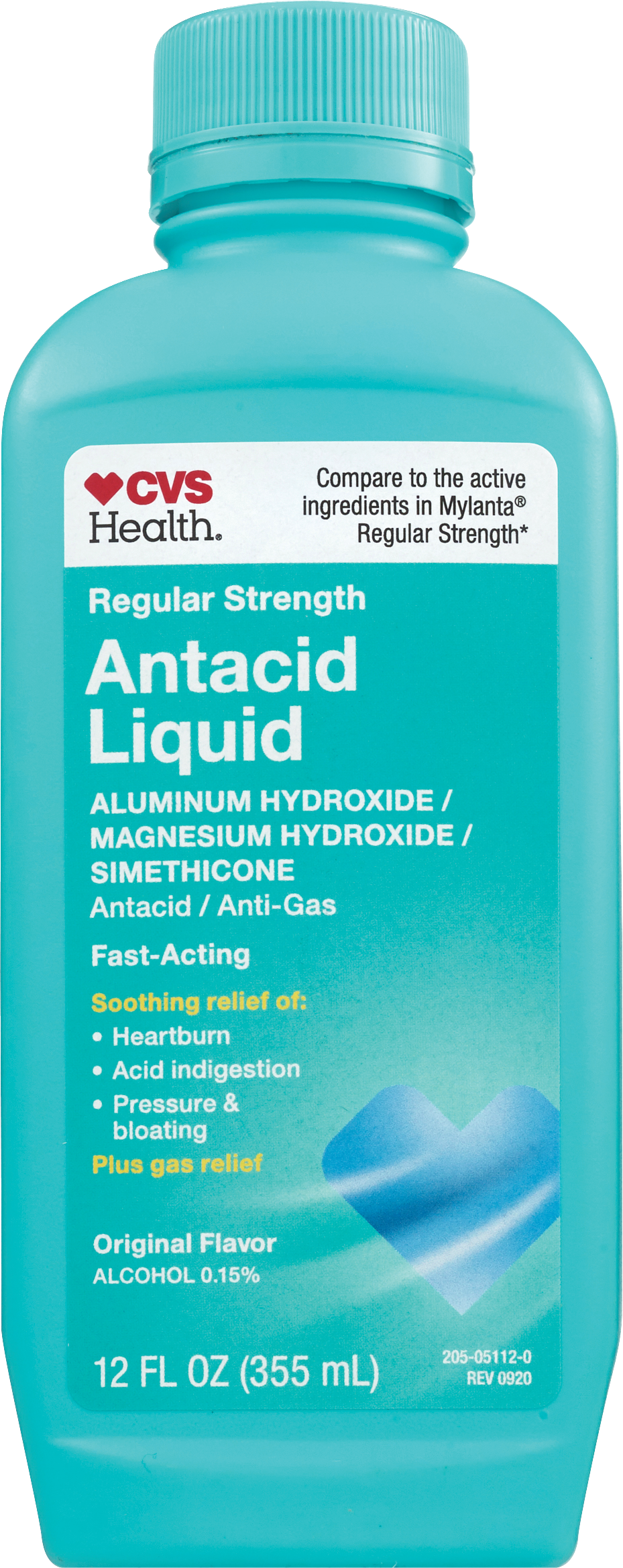 CVS Health Regular Strength Antacid Liquid, Original Flavor, 12 fl oz