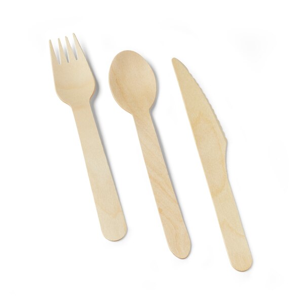 Total Home Earth Essentials Assorted Compostable Birch Cutlery, 36CT