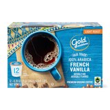 Gold Emblem Fair Trade Premium Ground Coffee Single-Serve Cups, French Vanilla, 12 ct, 3.99 oz, thumbnail image