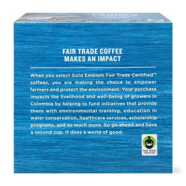 Gold Emblem Fair Trade Premium Ground Coffee Single-Serve Cups, French Vanilla, 12 ct, 3.99 oz