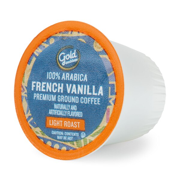 Gold Emblem Fair Trade Premium Ground Coffee Single-Serve Cups, French Vanilla, 12 ct, 3.99 oz