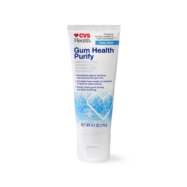 CVS Health Gum Health Purify Fluoride Toothpaste, Deep Clean, 4.1 OZ