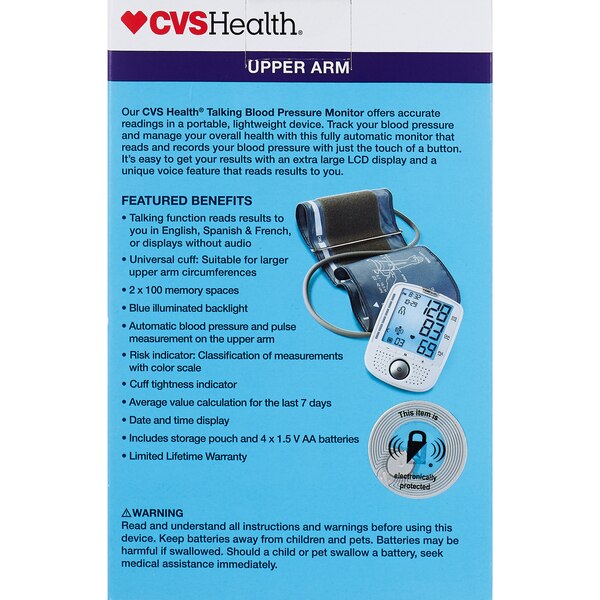 CVS Health - Tensiómetro parlante para brazo
