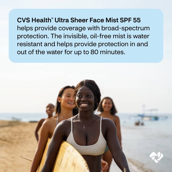 CVS Health Ultra Sheer Face Mist SPF 55, 3.4 OZ