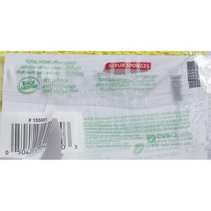 Total Home Heavy Duty Scrub Sponges for Tough Cleaning Jobs, 3 CT