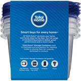Total Home Medium Square Food Storage Containers, 32 oz, 4 ct, thumbnail image