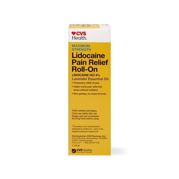 CVS Health Maximum Strength Lidocaine Pain Relief Roll-On, 2.5 OZ