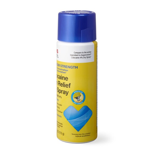 CVS Health Maximum Strength Lidocaine Pain Relief Dry Spray, 4 OZ