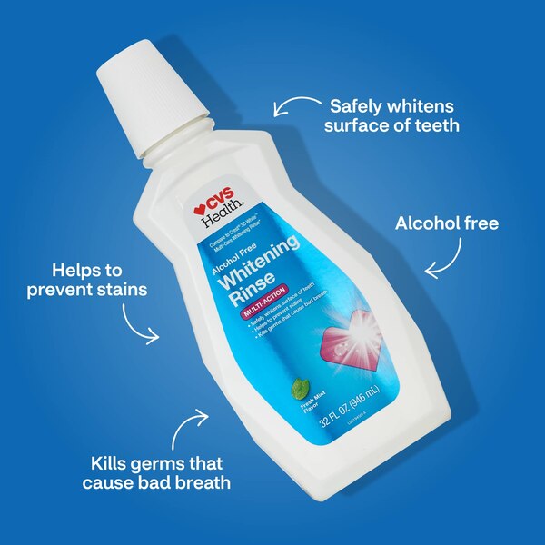 CVS Health Alcohol Free Whitening Rinse, Fresh Mint