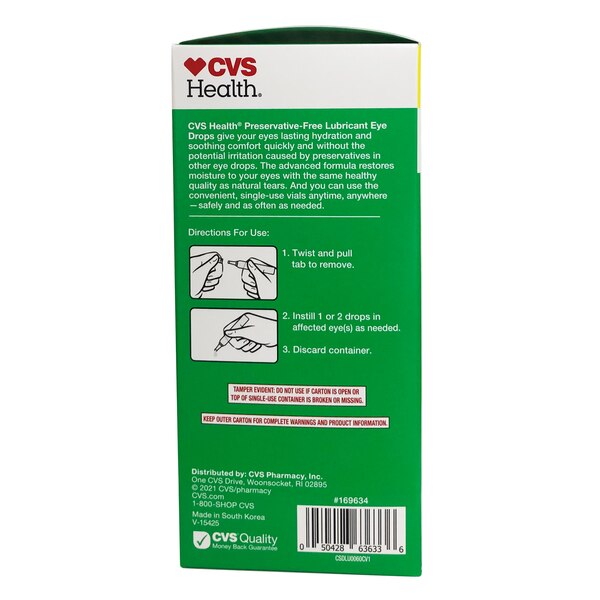 CVS Health Preservative Free Lubricant Drops, 60 CT