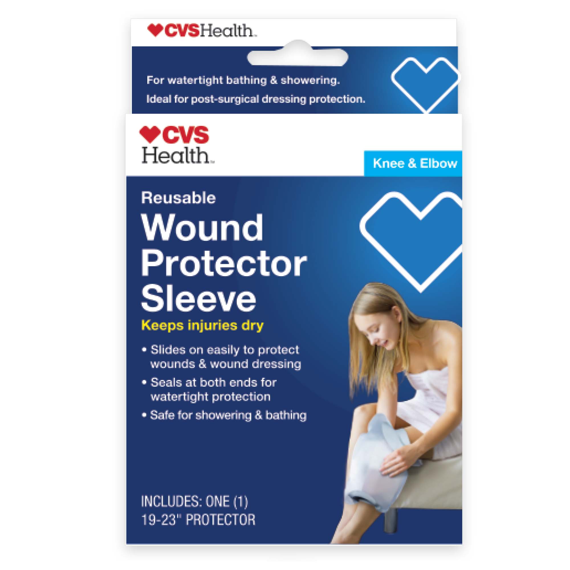 CVS Health Reusable Wound Protector Sleeve for Knee & Elbow, 1 CT