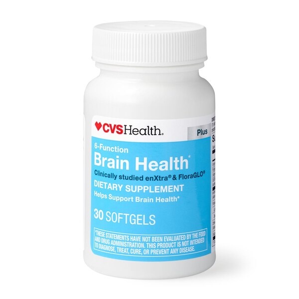 CVS Health - Cápsulas blandas para la salud cerebral, 6 funciones, 30 u.