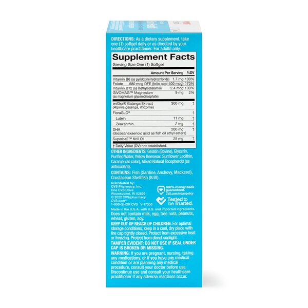 CVS Health - Cápsulas blandas para la salud cerebral, 6 funciones, 30 u.