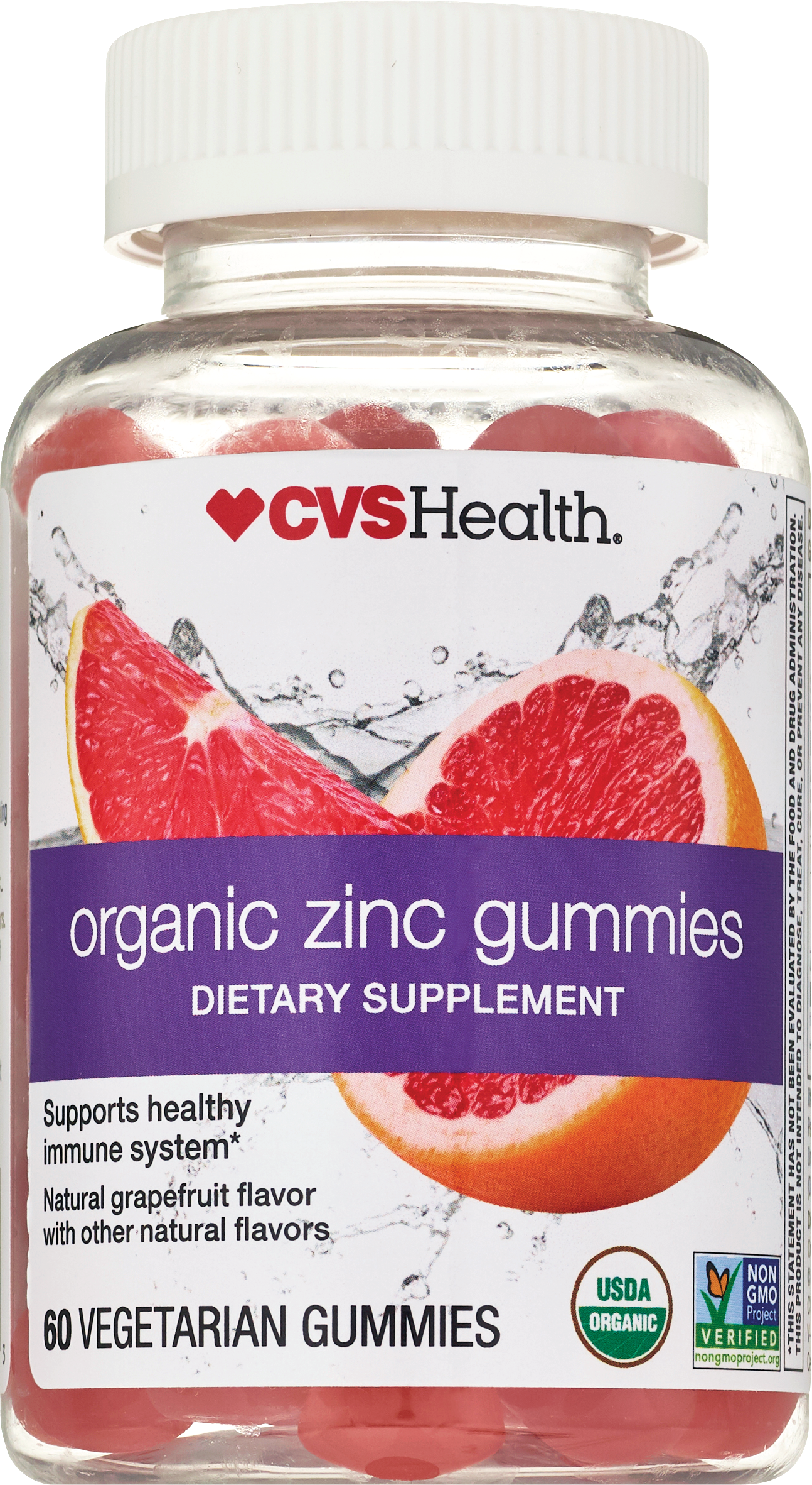 CVS Health Adult Organic Zinc Gummies, 60 CT