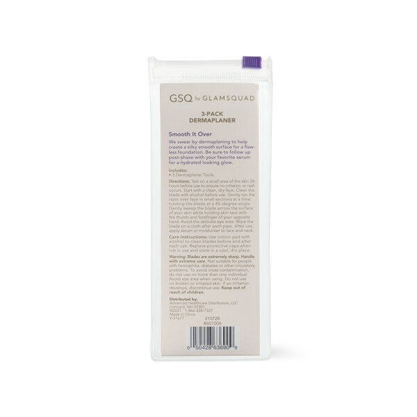 GSQ by GLAMSQUAD Dermaplaner Facial Razors, 3 CT