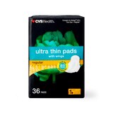 CVS Ultra Thin Pads with Wings, Regular, thumbnail image