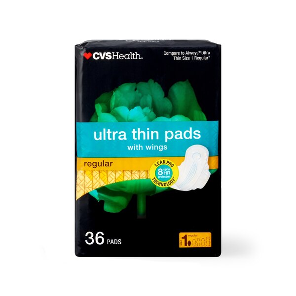 CVS Ultra Thin Pads with Wings, Regular