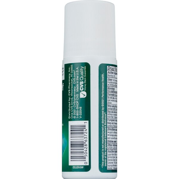 CVS Health Pain Relief Menthol 4% Roll-On, 2.5 OZ