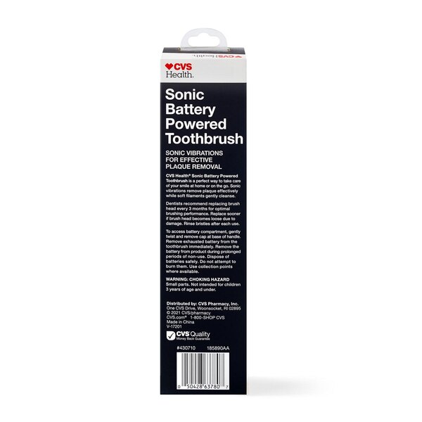 CVS Health Sonic Battery Powered Toothbrush