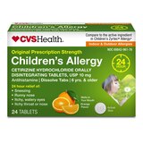 CVS Health Children's 24HR Allergy Cetirizine HCl Orally Disintegrating Tablets, Orange, 24 CT, thumbnail image