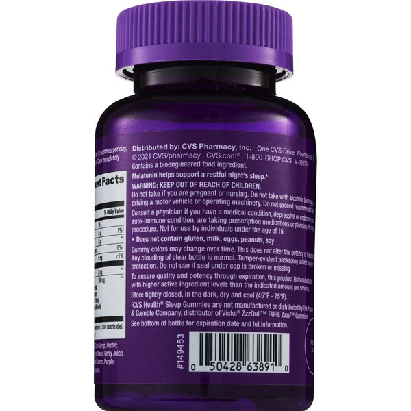 CVS Health Sleep Support Gummies, Wild Berry Vanilla, 48 CT
