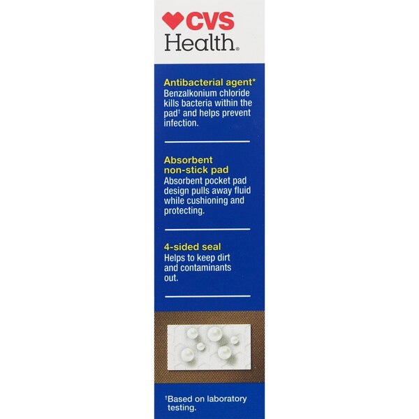 CVS Health Flexible Fabric Antibacterial Bandages, Assorted Sizes, 30 CT