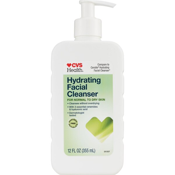 CVS Health Hydrating Facial Cleanser for Normal to Dry Skin, 12 OZ