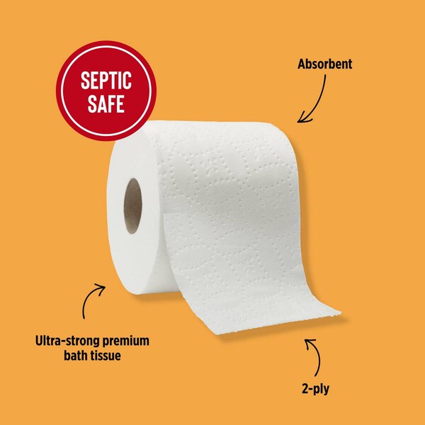 Total Home Ultra Strong Toilet Paper, 4 Mega Rolls
